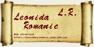 Leonida Romanić vizit kartica